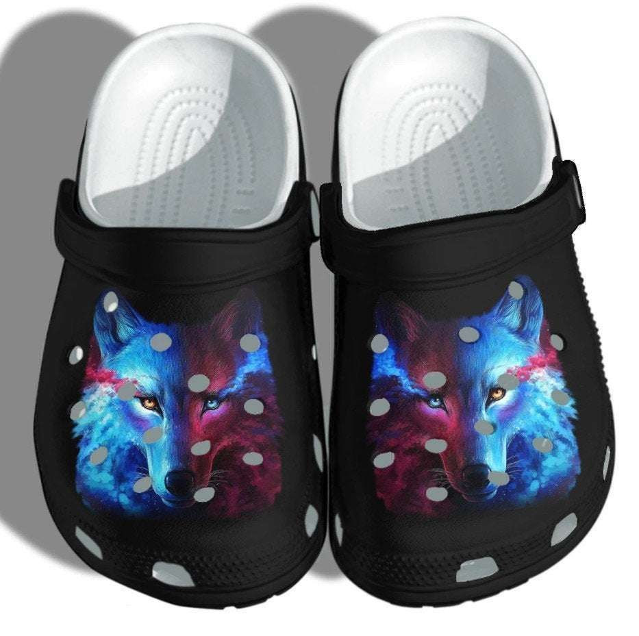 Mystery Wolf Rubber clog Crocs Shoes