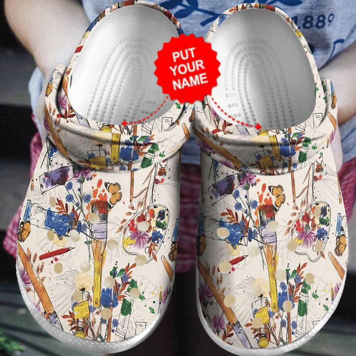 Colorful - Painting Wildflower Art Clog Crocs Shoes For Men And Women