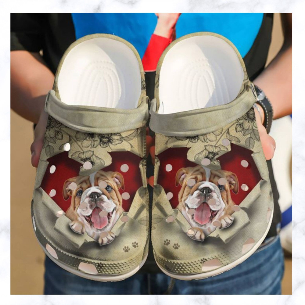 Bulldog They Steal My Heart For Mens And Womens Rubber clog Crocs Shoes