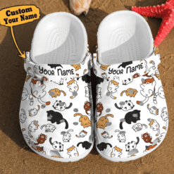 Cat - Personalized Cat Pattern Gift For Lovers Comfortable Summer Clog Crocs Shoes For Men And Women