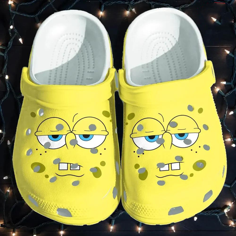Funny Spongebob Squarepants Cartoon Crocs Crocband Shoes 3D Clog Shoes