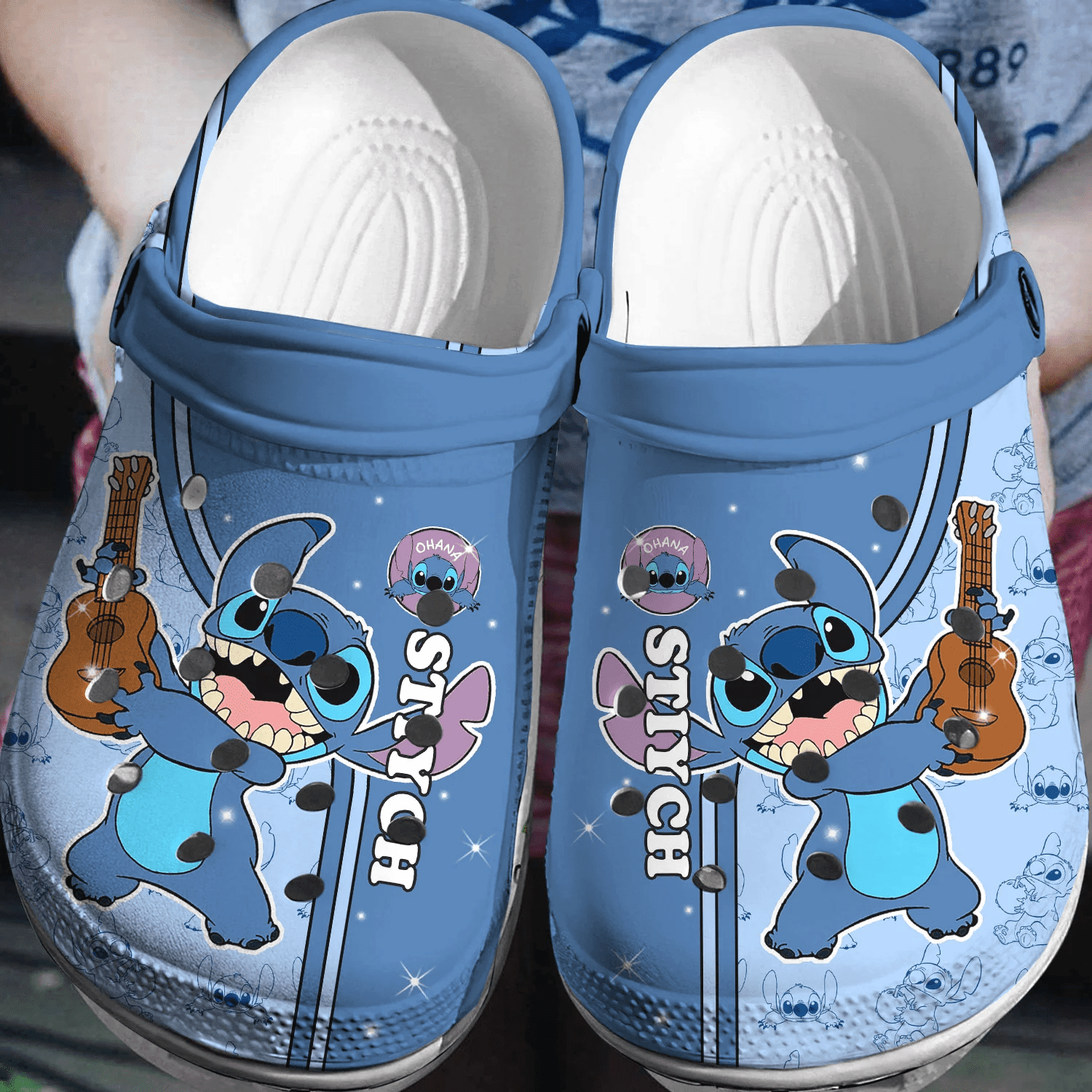 Personalized Stitch Crocs 3D Clog Shoes