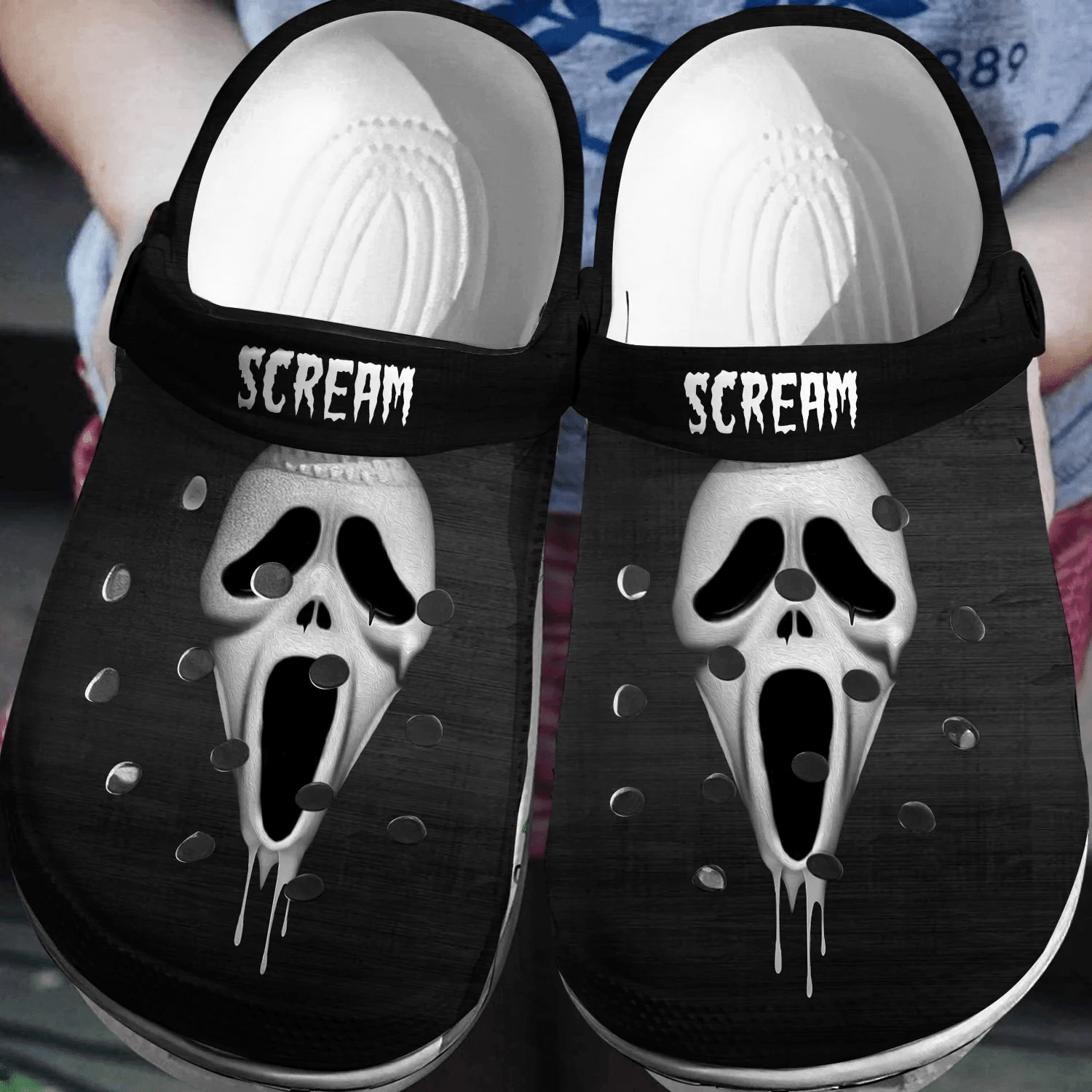 Scary Killer Faces Crocs 3D Clog Shoes
