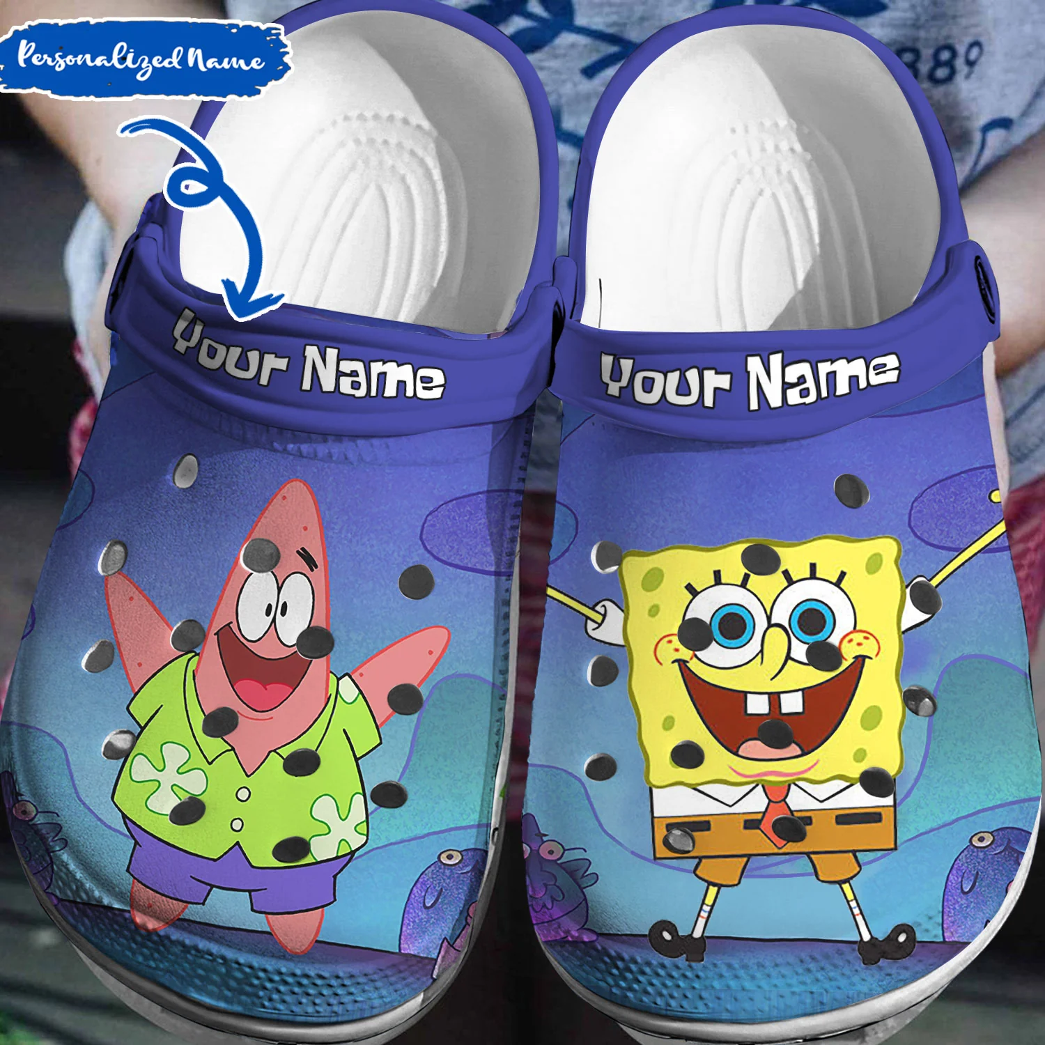 Personalized Spongebob Patrick Crocs 3D Clog Shoes - Dreamarteuropa