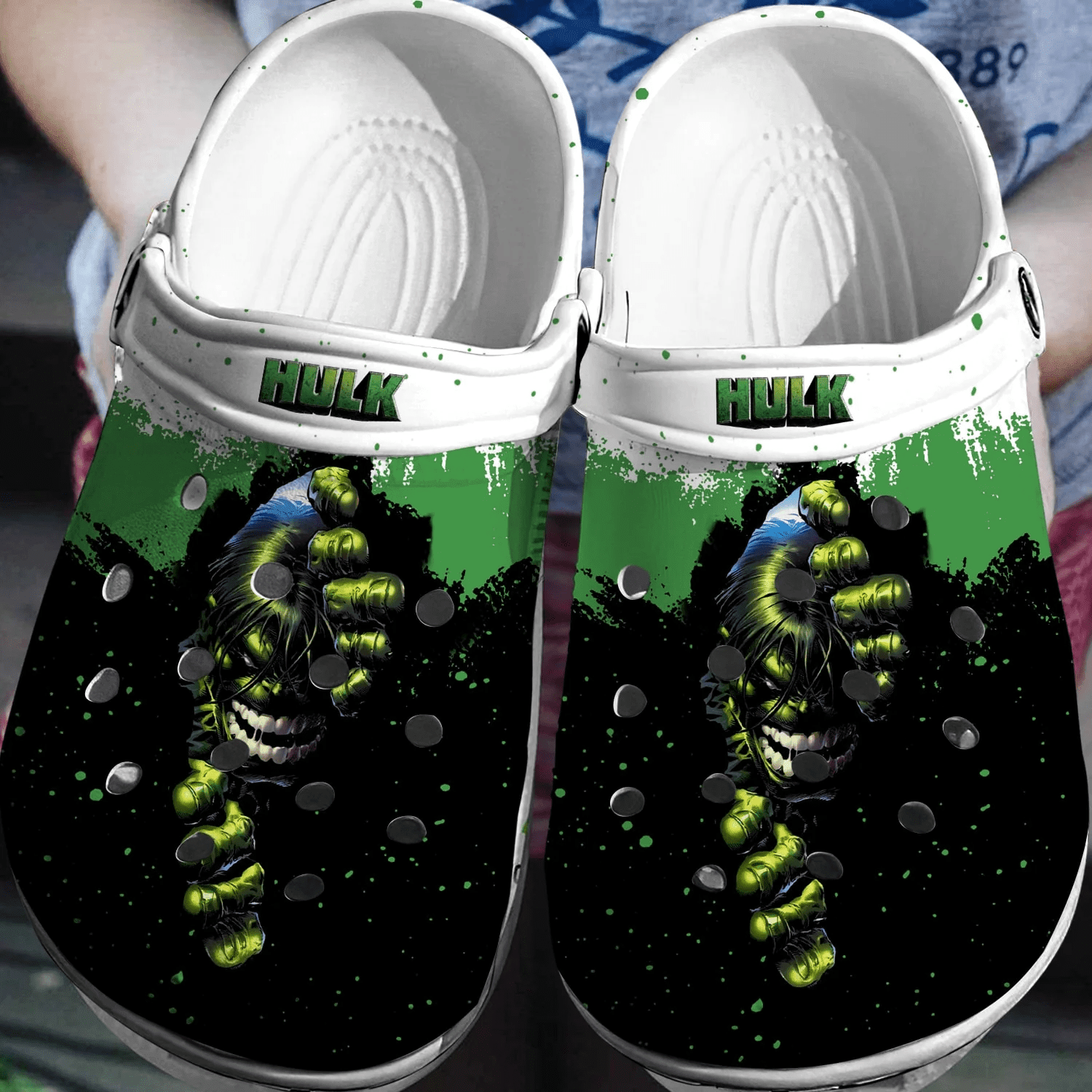 The Green Incredible Hulk Crocs 3D Clog Shoes