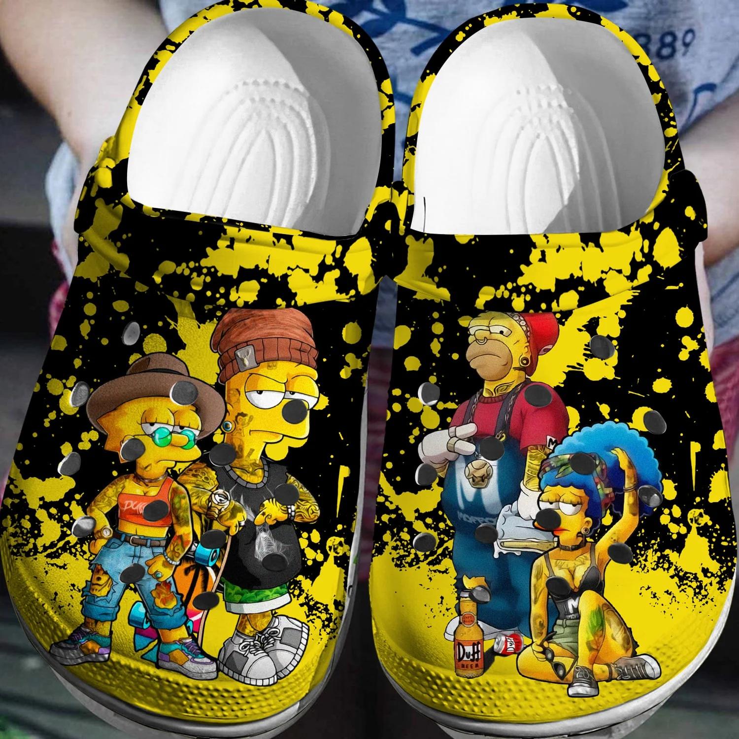 The Simpsons Swag Family Crocs 3D Clog Shoes