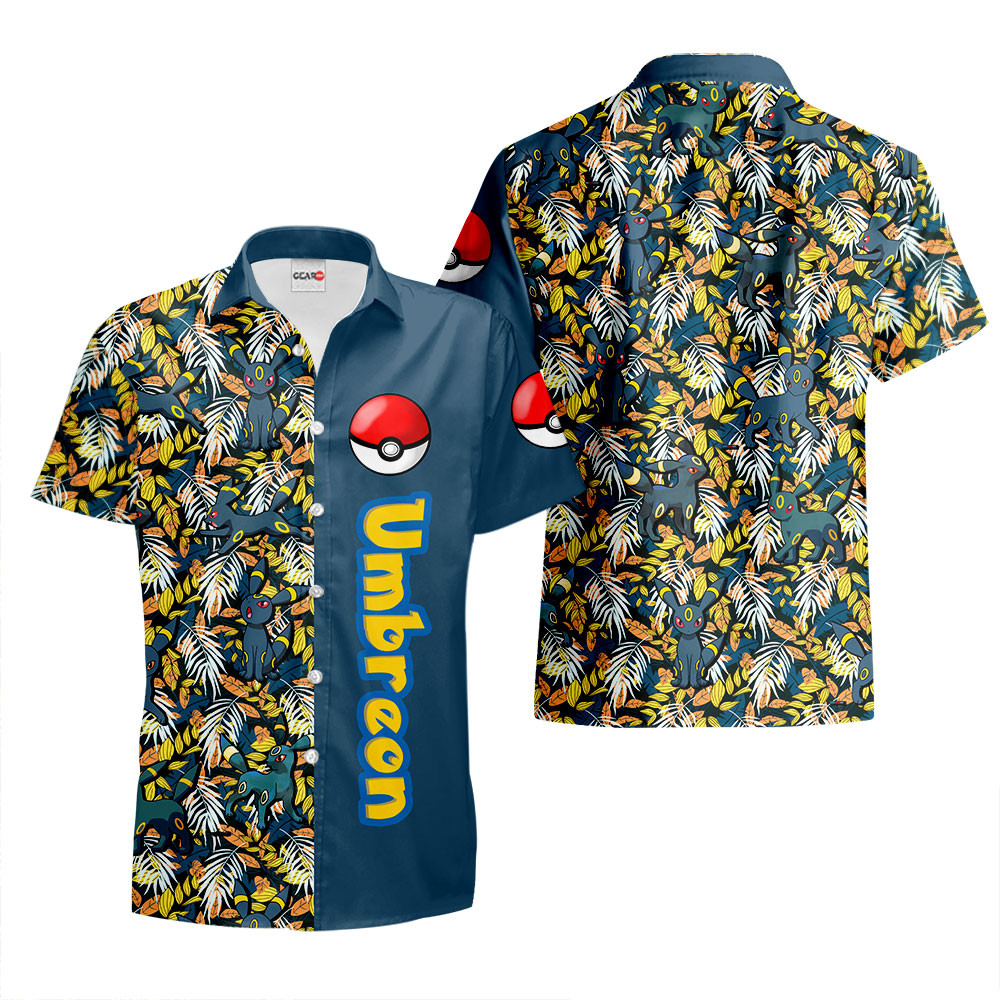 Umbreon Hawaiian Shirts Custom Anime Merch Clothes for Men Women