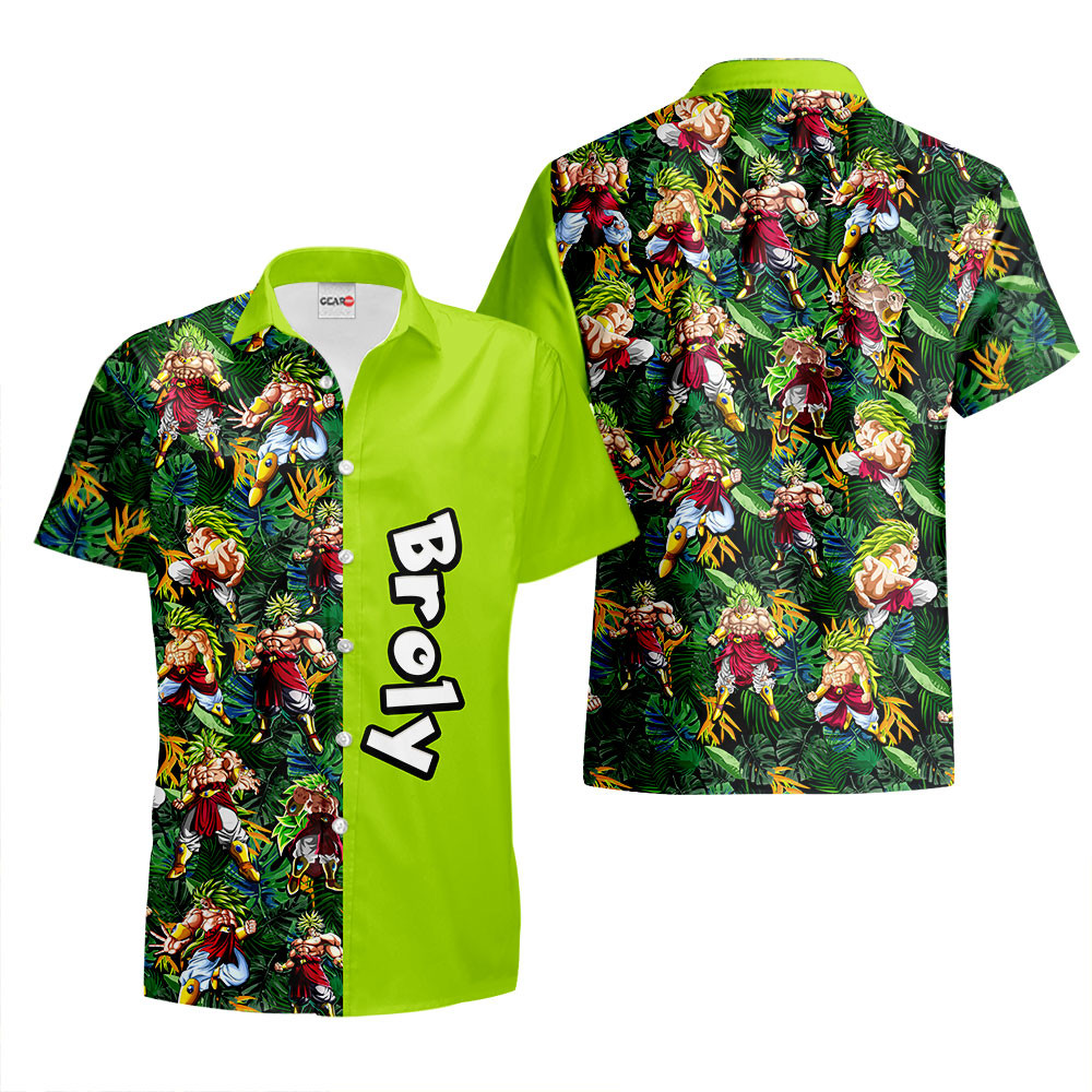 Broly Hawaiian Shirts Custom Anime Merch Clothes for Men Women