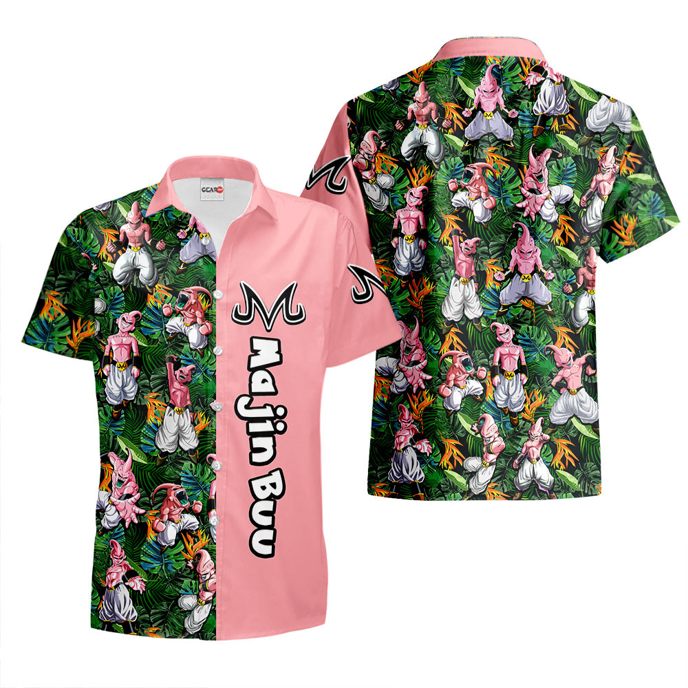 Majin Buu Hawaiian Shirts Custom Anime Merch Clothes for Men Women