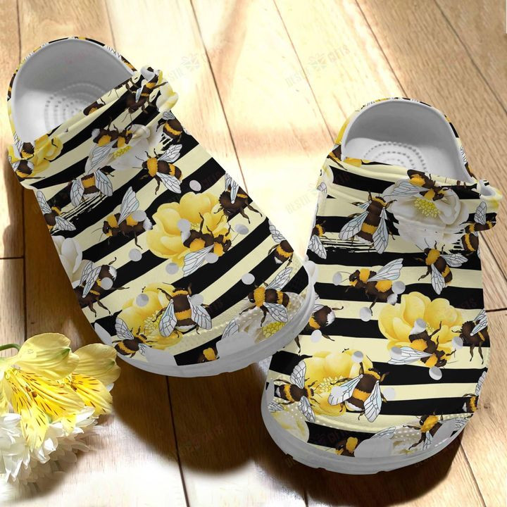 Bee Crocs Classic Clogs Shoes