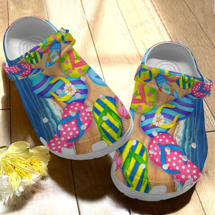 Flip Flop Love Beach Crocs Classic Clogs Shoes