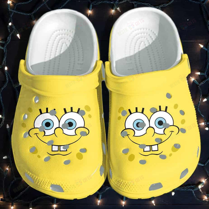 Cheese Face Sponge Funny Bob Cute Crocs Classic Clogs Shoes