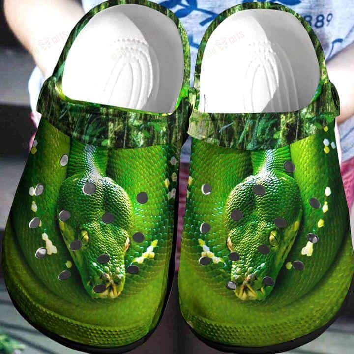 Snake Crocs Classic Clogs Shoes