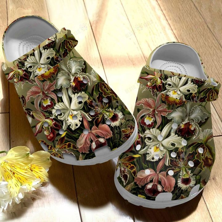 Orchidaceae Crocs Classic Clogs Shoes