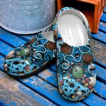 Turtle Crocs Classic Clogs Shoes