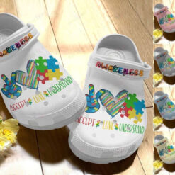 Autism Accept Love Understand Crocs Classic Clogs Shoes