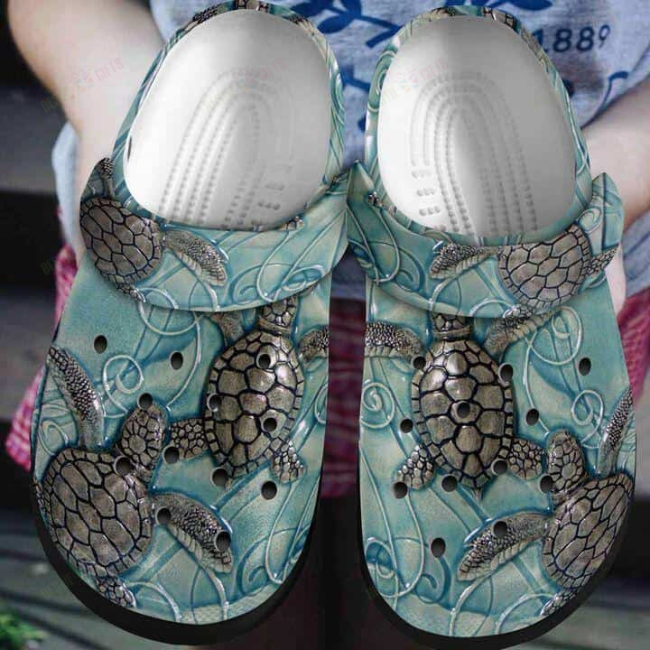 Turtle Crocs Classic Clogs Shoes