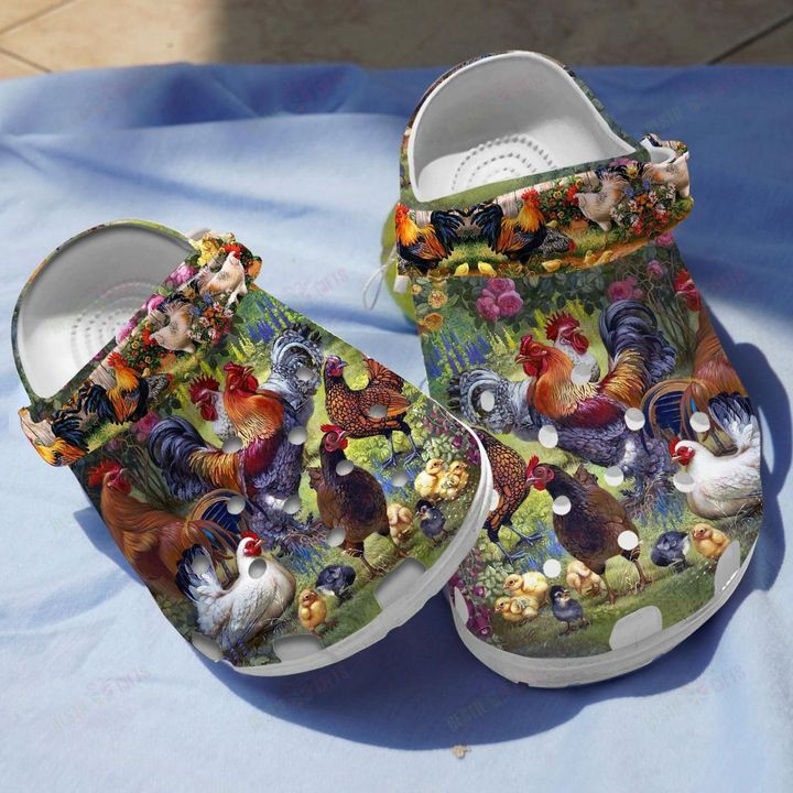 Chicken Art Crocs Classic Clogs Shoes