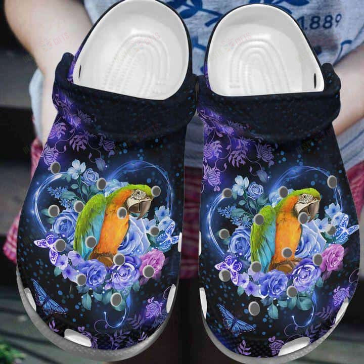Parrot Crocs Classic Clogs Shoes