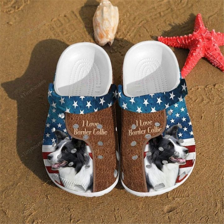 Border Collie Crocs Classic Clogs Shoes