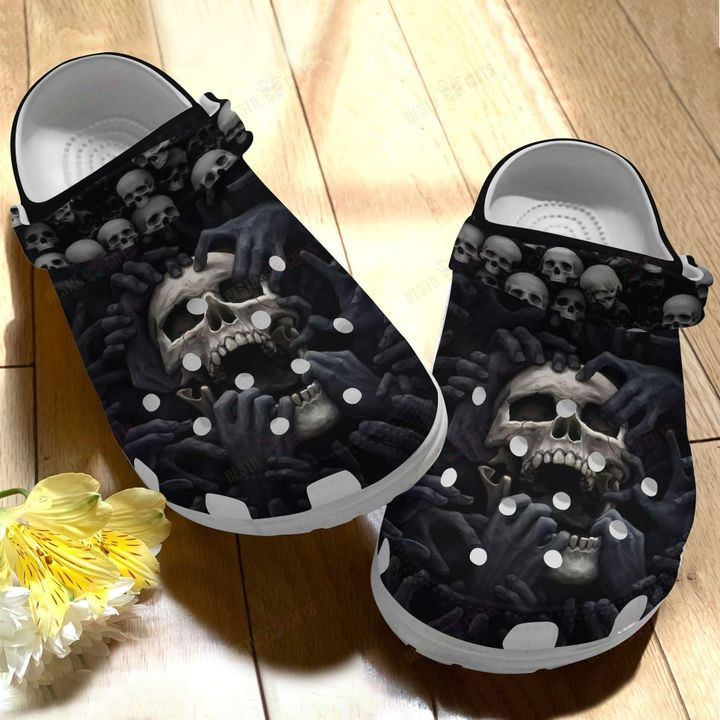 Skull 20 Crocs Classic Clogs Shoes