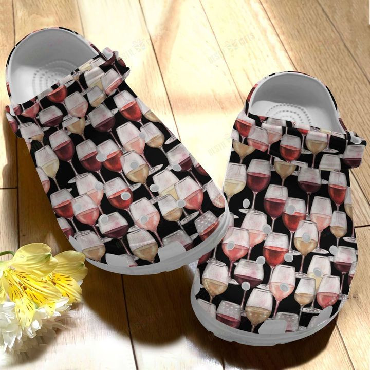 Wine Glasses Crocs Classic Clogs Shoes PANCR0423