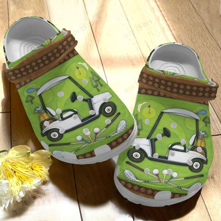 Golf White Sole Golf Cart Crocs Classic Clogs Shoes