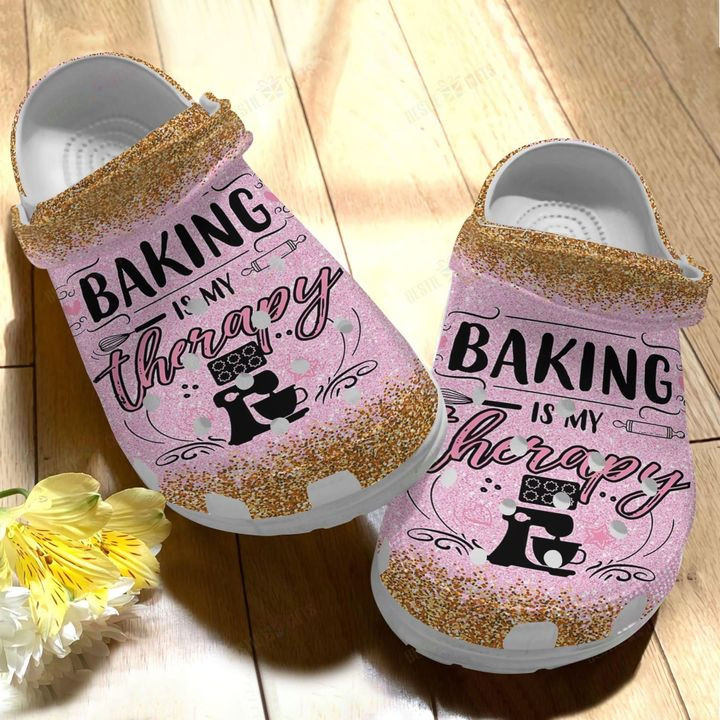Baking Is My Therapy Crocs Classic Clogs Shoes