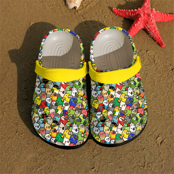 Parrot Crocs Classic Clogs Shoes