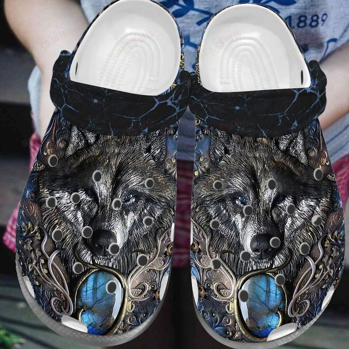 Premium Unique Wolf Crocs Classic Clogs Shoes