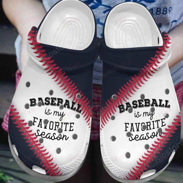 Baseball Is My Favourite Season Crocs Classic Clogs Shoes