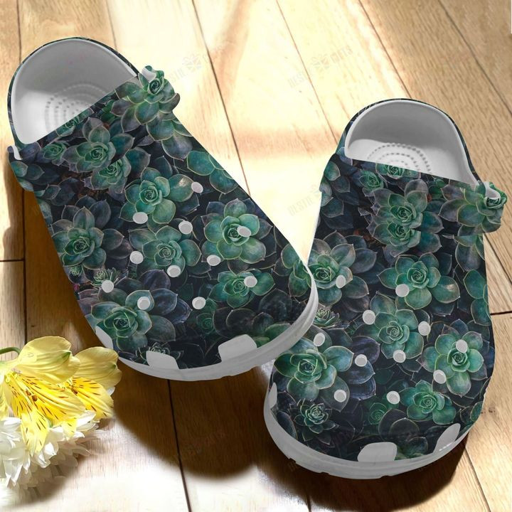 Cactus White Sole Cactus Garden Crocs Classic Clogs Shoes