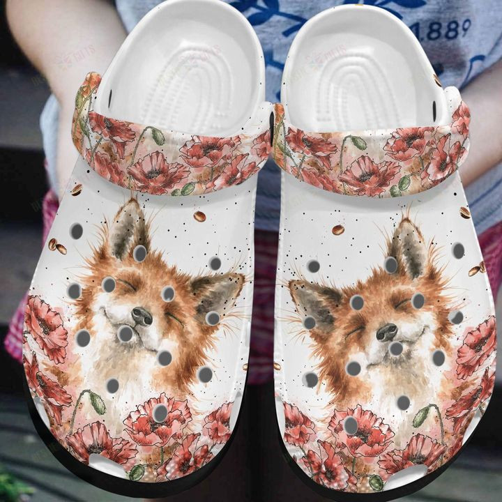 Pretty Fox Crocs Classic Clogs Shoes