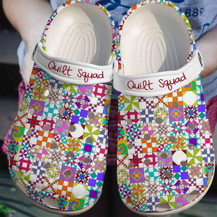 Quilting White Sole The Squad Crocs Classic Clogs Shoes