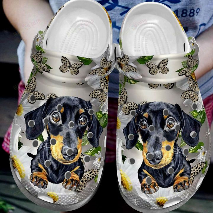 Dachshund Puppy Eyes Crocs Classic Clogs Shoes