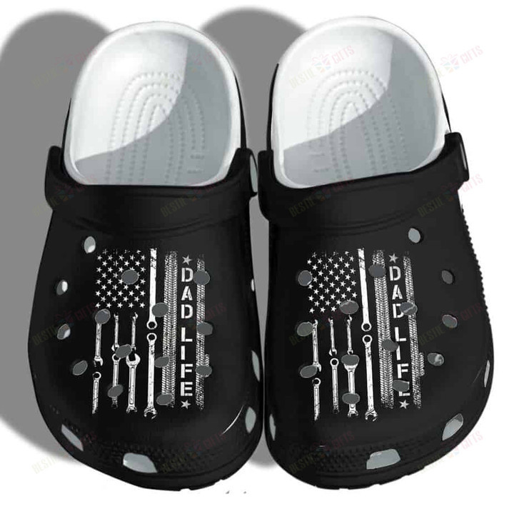 Machanic USA Flag Crocs Classic Clogs Shoes