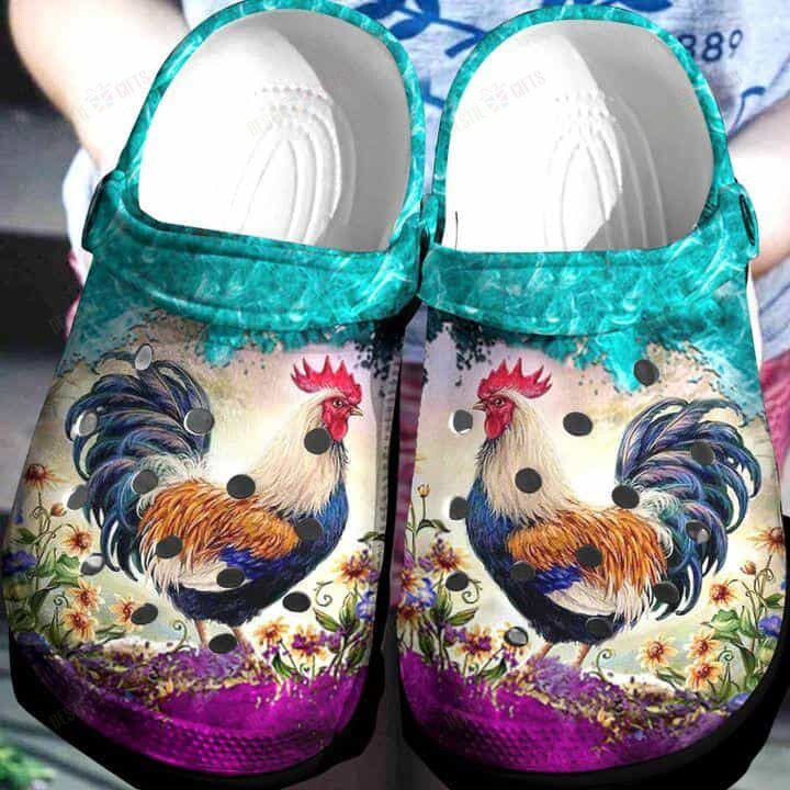 Rooster Crocs Classic Clogs Shoes