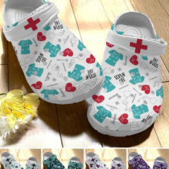 Nurse Scrub Life Pattern Crocs Classic Clogs Shoes