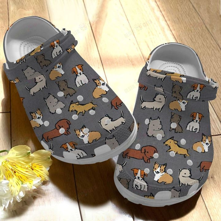 Corgi With Friends Crocs Classic Clogs Shoes