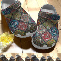 Boho Mandala Pattern 5 Colors Crocs Classic Clogs Shoes