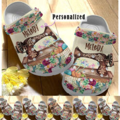 Sewing Personalized White Sole Colorful Sewing Machine Crocs Classic Clogs Shoes