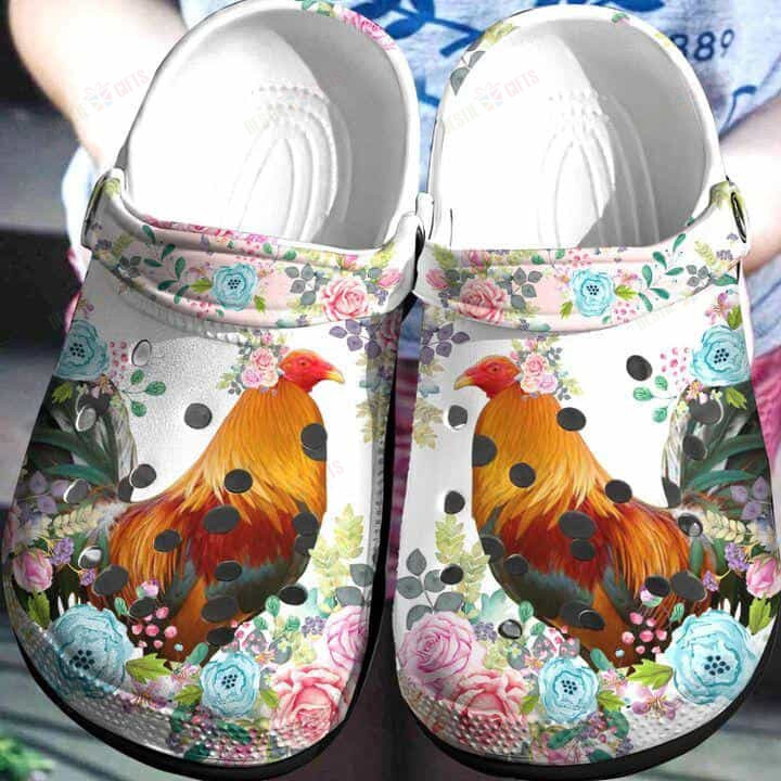 Rooster Crocs Classic Clogs Shoes