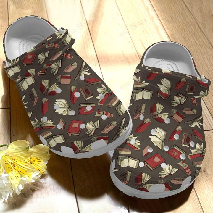 Book Storm Pattern Crocs Classic Clogs Shoes