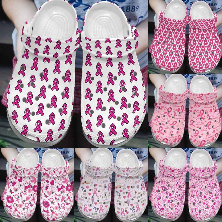 Breast Cancer Collection Crocs Classic Clogs Shoes