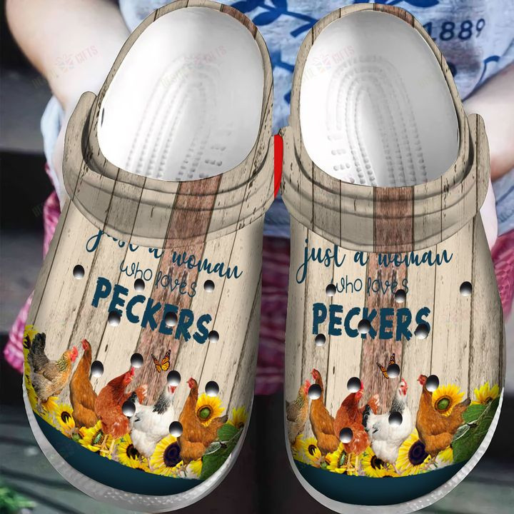 Chicken Just A Woman Who Loves Peckers Crocs Classic Clogs Shoes PANCR0353