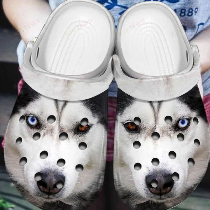 Cute Siberian Huskies Crocs Classic Clogs Shoes