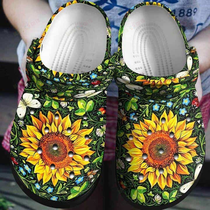 Sunflower Crocs Classic Clogs Shoes