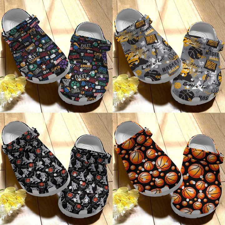 Basketball Pattern Collection Crocs Classic Clogs Shoes