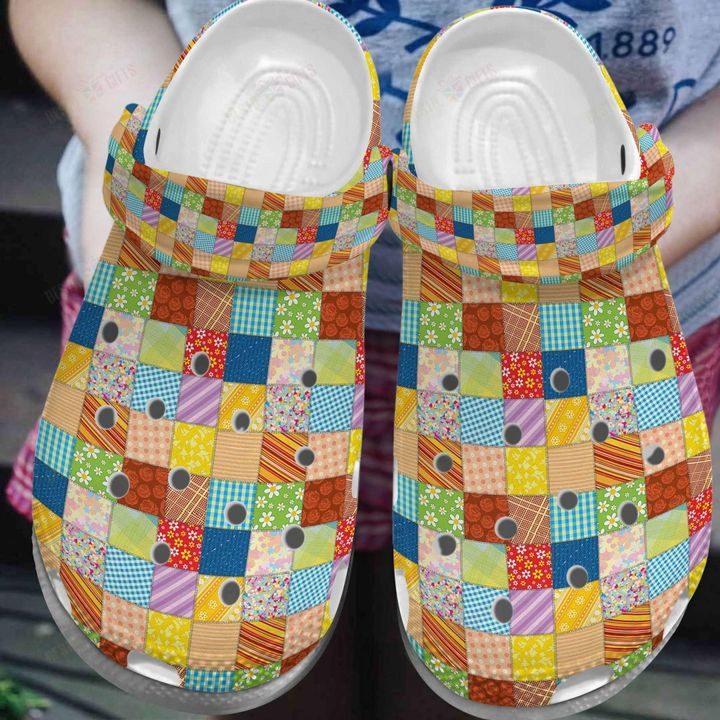 Sewing Fabric Pattern Crocs Classic Clogs Shoes