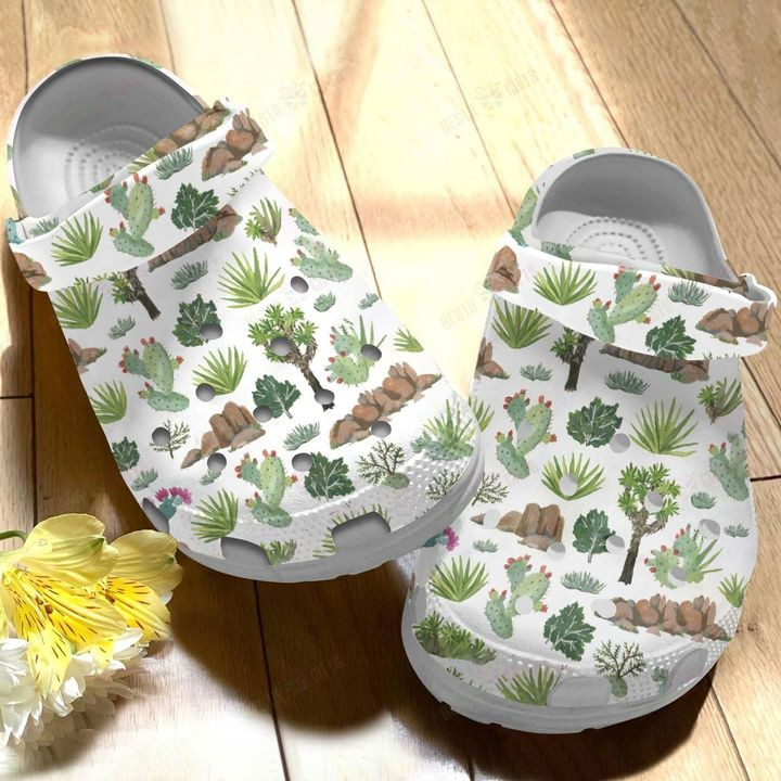 Cactus Art Crocs Classic Clogs Shoes